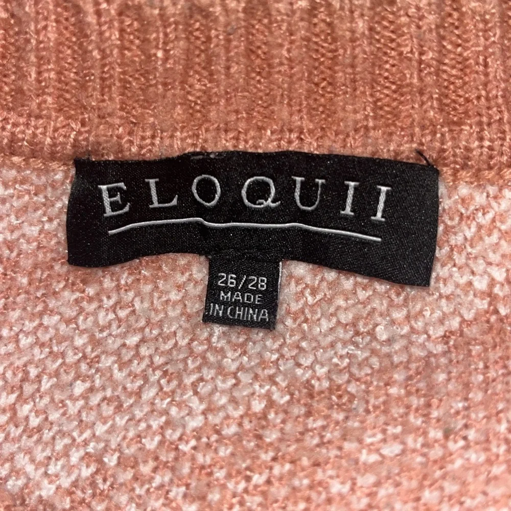 Eloquii Pink and Brown Patterned Sweater - Picture 3 of 4